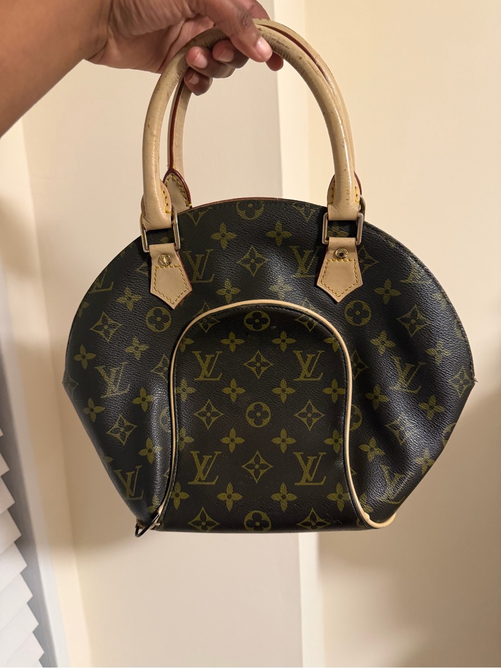 Brown Monogram Dome Satchel with Natural Vachetta Handles